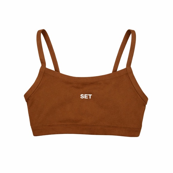 SET Active Women's Tan Sports Bra - Picture 4 of 5
